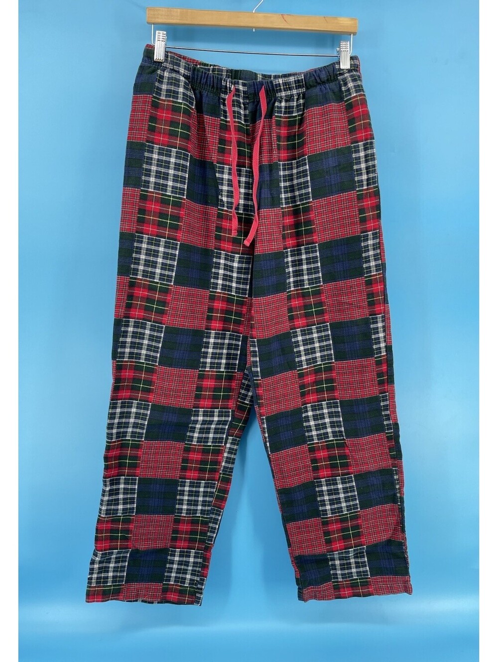 L.L.Bean Men’s Plaid Flannel Pajama Lounge Pants Size‎ M Cotton Patchwork